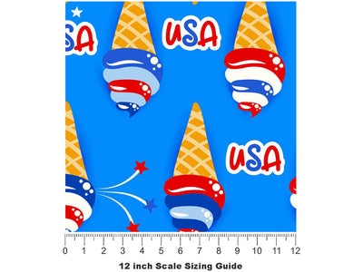Flavor Swirl Americana Vinyl Film Pattern Size 12 inch Scale~Rwraps Flavor Swirl Americana Sizing Chart~3
