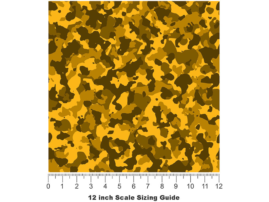 Flaxen Smokescreen Camouflage Vinyl Film Pattern Size 12 inch Scale~Rwraps Flaxen Smokescreen Camouflage Sizing Chart~3