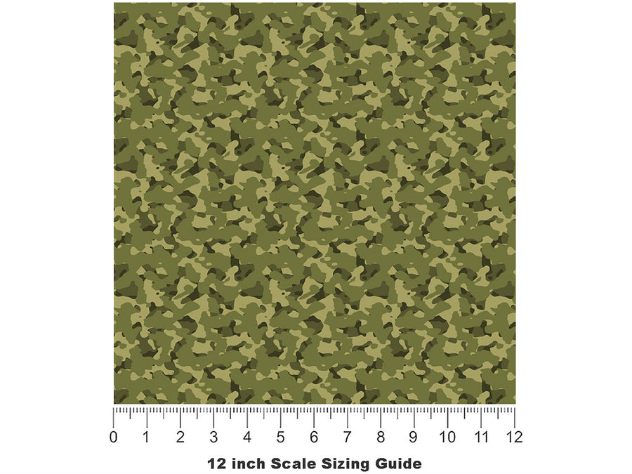 Flecktarn Bush Camouflage Vinyl Film Pattern Size 12 inch Scale~Rwraps Flecktarn Bush Camouflage Sizing Chart~3