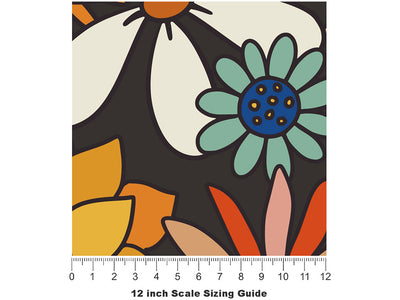 Fleetwood Music Retro Vinyl Film Pattern Size 12 inch Scale~Rwraps Fleetwood Music Retro Sizing Chart~2