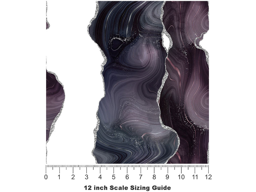 Flint  Gemstone Vinyl Film Pattern Size 12 inch Scale~Rwraps Flint  Gemstone Sizing Chart~2