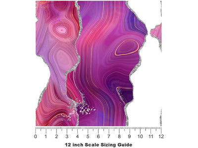 Flirty Touches Gemstone Vinyl Film Pattern Size 12 inch Scale~Rwraps Flirty Touches Gemstone Sizing Chart~2