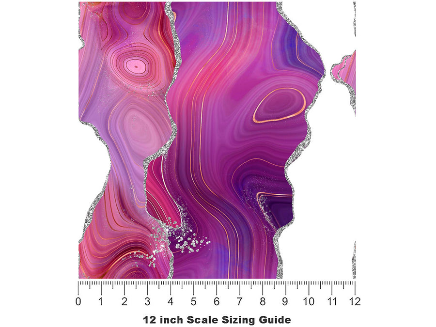 Flirty Touches Gemstone Vinyl Film Pattern Size 12 inch Scale~Rwraps Flirty Touches Gemstone Sizing Chart~2