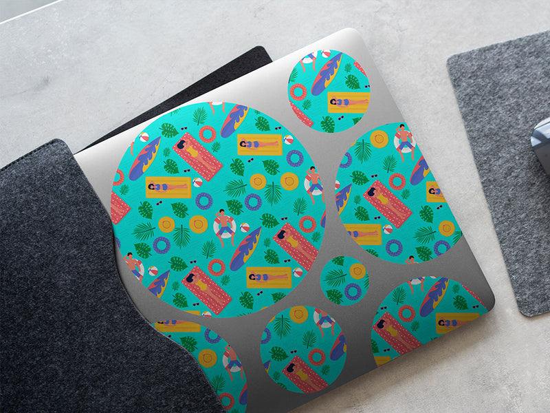 float on summertime DIY Laptop Stickers