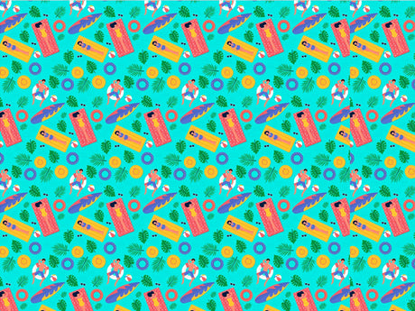 Float On Summertime Vinyl Wrap Pattern~Rwraps Series 914 Digitally Printed Vinyl Wrap~0