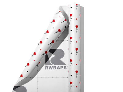Floating Above Heart Wrap Film Sheets~Rwraps Series 914 Floating Above Heart Scrolled Sheet~3