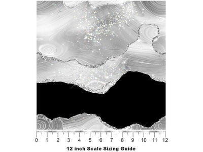 Floating Glacier Gemstone Vinyl Film Pattern Size 12 inch Scale~Rwraps Floating Glacier Gemstone Sizing Chart~2