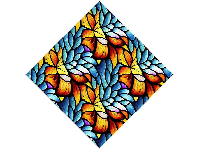 Floating Leaves Stained Glass Vinyl Wrap Pattern
