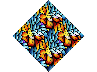 Floating Leaves Stained Glass Vinyl Wrap Pattern