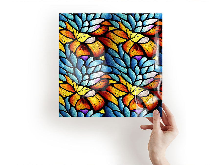 floating leaves stained glass Craft Sheets