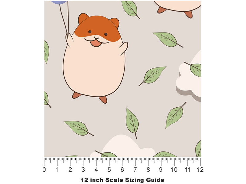 Floating Love Rodent Vinyl Film Pattern Size 12 inch Scale~Rwraps Floating Love Rodent Sizing Chart~2