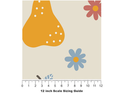 Floral Ambrosia Fruit Vinyl Film Pattern Size 12 inch Scale~Rwraps Floral Ambrosia Fruit Sizing Chart~2