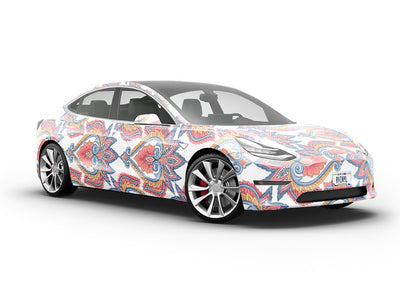 Floral Centerpiece Art Deco Vehicle Vinyl Wrap