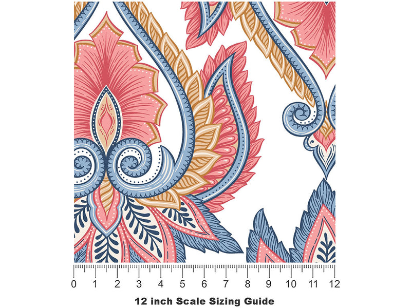 Floral Centerpiece Art Deco Vinyl Film Pattern Size 12 inch Scale~Rwraps Floral Centerpiece Art Deco Sizing Chart~2