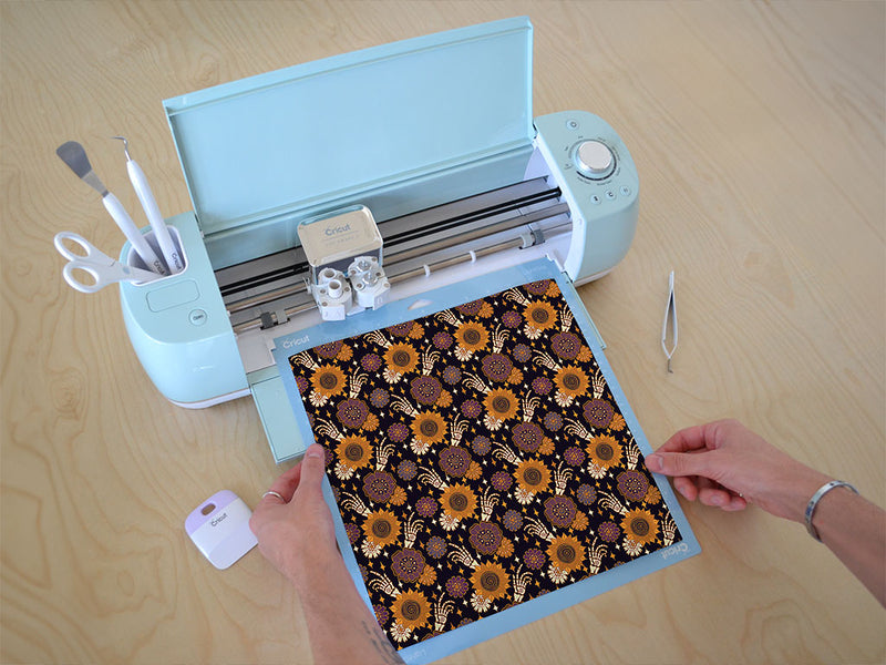 floral fingers skull and bones Cricut Compatible Vinyl