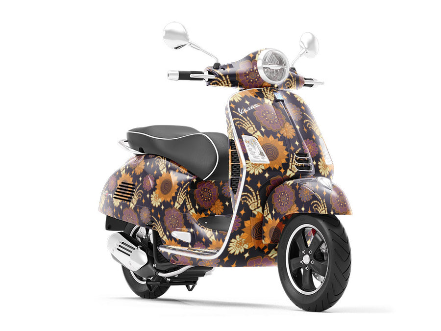 Floral Fingers Halloween Vespa Scooter Wrap Film