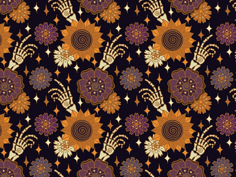 Floral Fingers Halloween Vinyl Wrap Pattern~Rwraps Series 914 Digitally Printed Vinyl Wrap~0