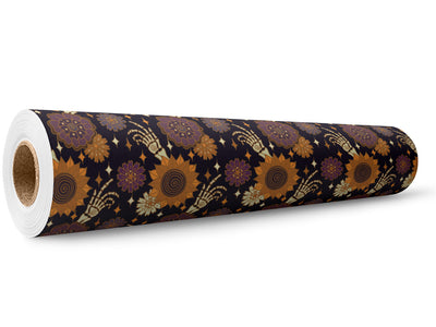 Floral Fingers Halloween Wrap Film Wholesale Roll~Rwraps Series 914 Digitally Printed Vinyl Roll~5