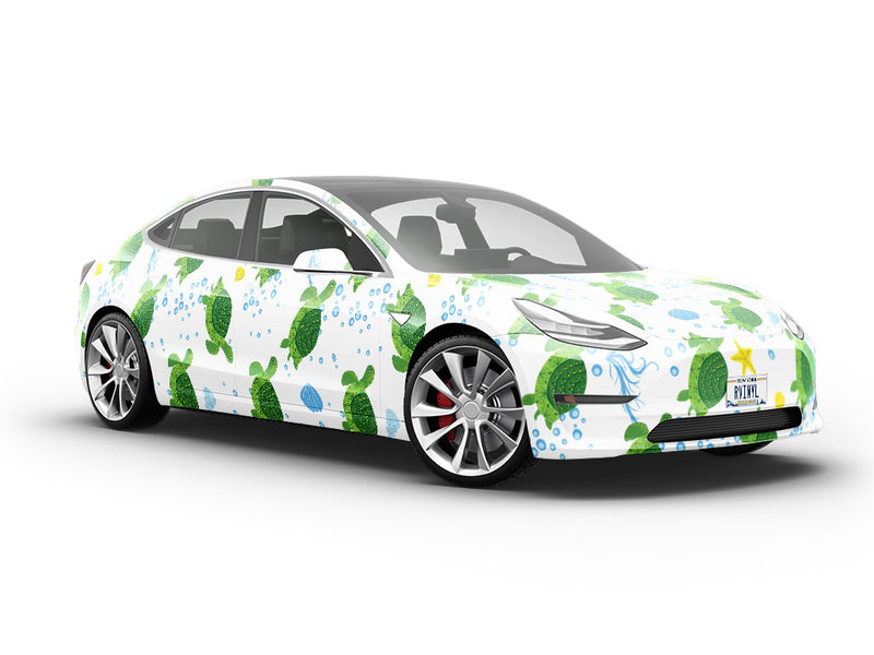 Floral Shells Marine Life Vehicle Vinyl Wrap