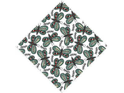 Florally Embedded Bug Vinyl Wrap Pattern