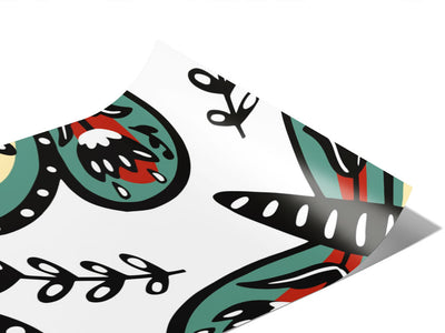 Florally Embedded Bug Vinyl Wraps~Rwraps Series 914 Digitally Printed Vinyl Wrap~0