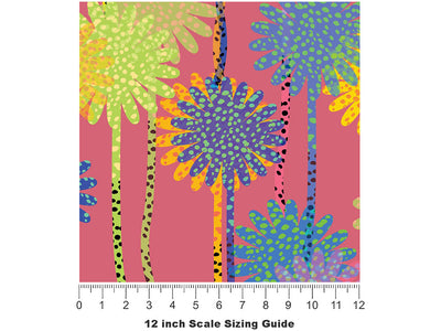 Florida Heat Polka Dot Vinyl Film Pattern Size 12 inch Scale~Rwraps Florida Heat Polka Dot Sizing Chart~2