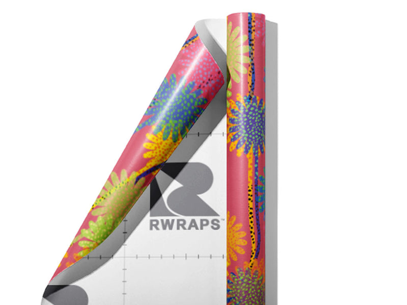 Florida Heat Polka Dot Wrap Film Sheets~Rwraps Series 914 Florida Heat Polka Dot Scrolled Sheet~3