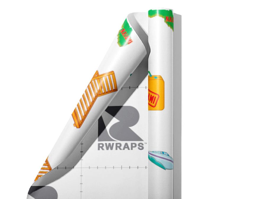 Florida Vacation Americana Wrap Film Sheets~Rwraps Series 914 Florida Vacation Americana Scrolled Sheet~4