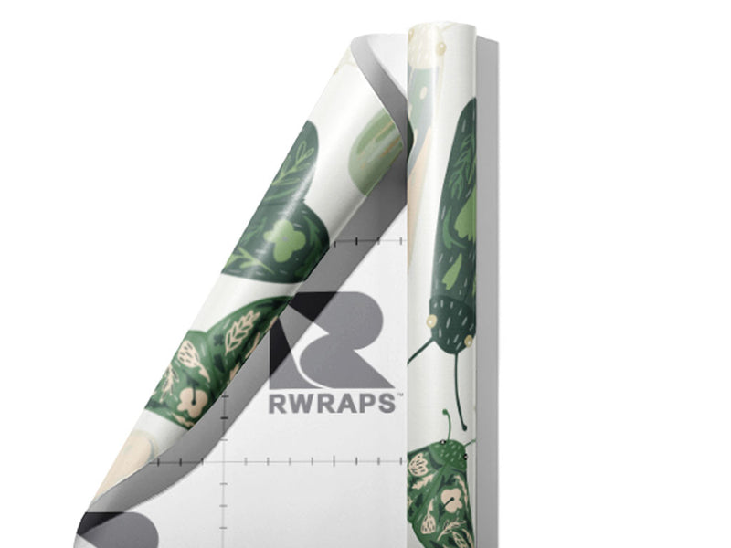 Flower Child Bug Wrap Film Sheets~Rwraps Series 914 Flower Child Bug Scrolled Sheet~3
