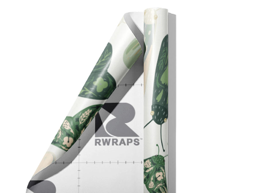 Flower Child Bug Wrap Film Sheets~Rwraps Series 914 Flower Child Bug Scrolled Sheet~3