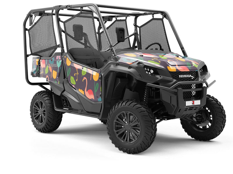 Flower Fun Birds Utility Vehicle Vinyl Wrap