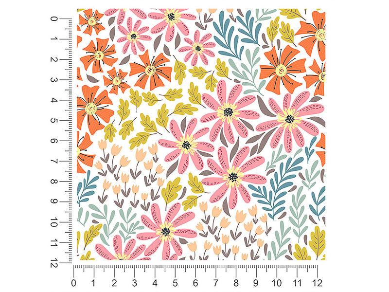 flower power floral 1ft x 1ft Craft Sheets