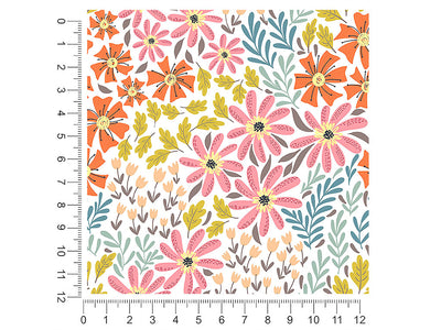 flower power floral 1ft x 1ft Craft Sheets