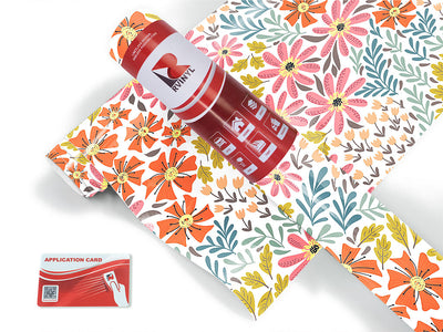 flower power floral Craft Vinyl Roll
