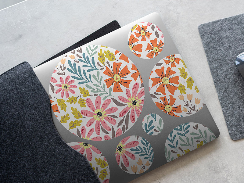 flower power floral DIY Laptop Stickers