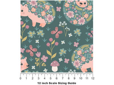 Flowery Friends Animal Vinyl Film Pattern Size 12 inch Scale~Rwraps Flowery Friends Animal Sizing Chart~2