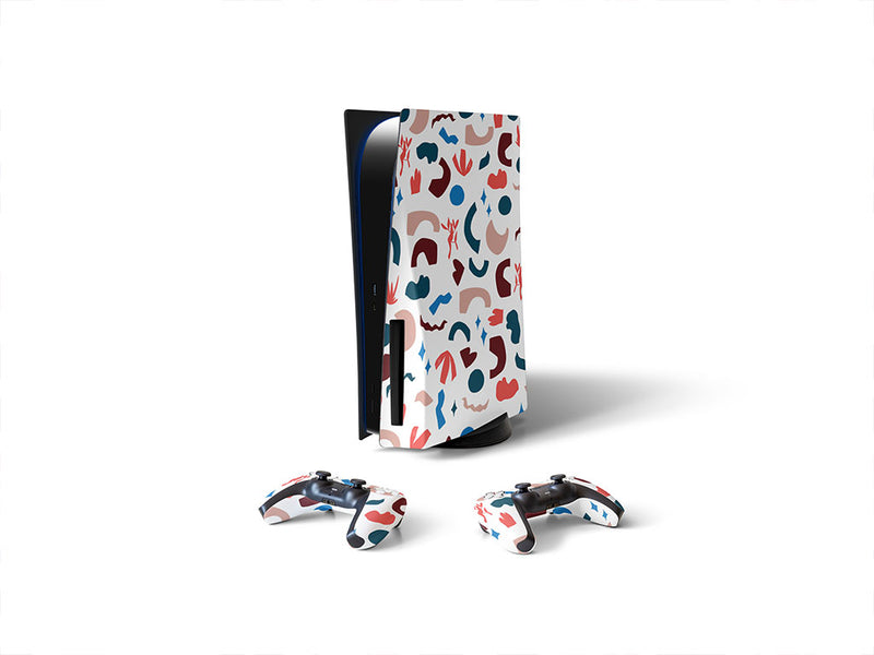 flowing blouse abstract geometric Sony PS5 DIY Skin