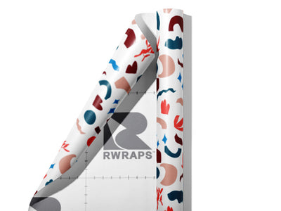 Flowing Blouse Abstract Wrap Film Sheets~Rwraps Series 914 Flowing Blouse Abstract Scrolled Sheet~3