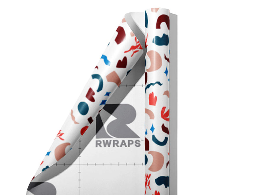 Flowing Blouse Abstract Wrap Film Sheets~Rwraps Series 914 Flowing Blouse Abstract Scrolled Sheet~3