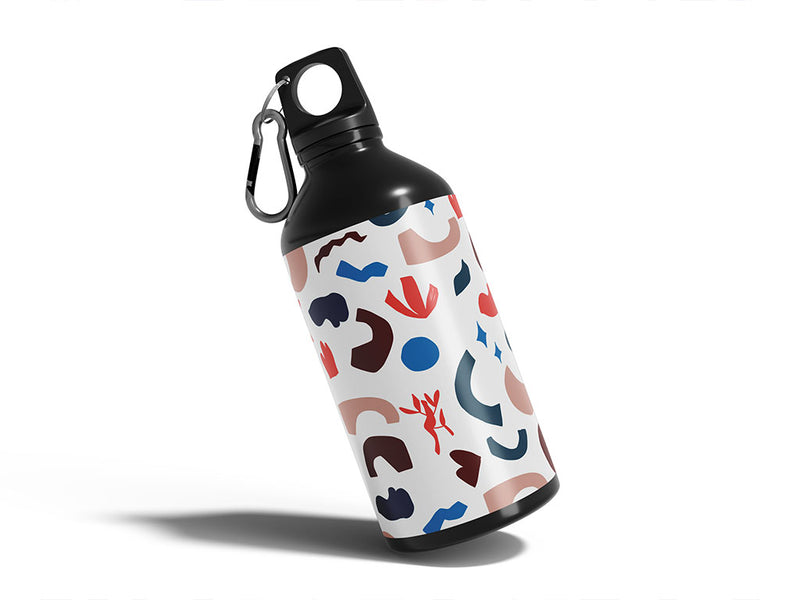 flowing blouse abstract geometric Water Bottle DIY Stickers