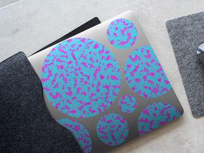 fluorescent explosion pixel DIY Laptop Stickers