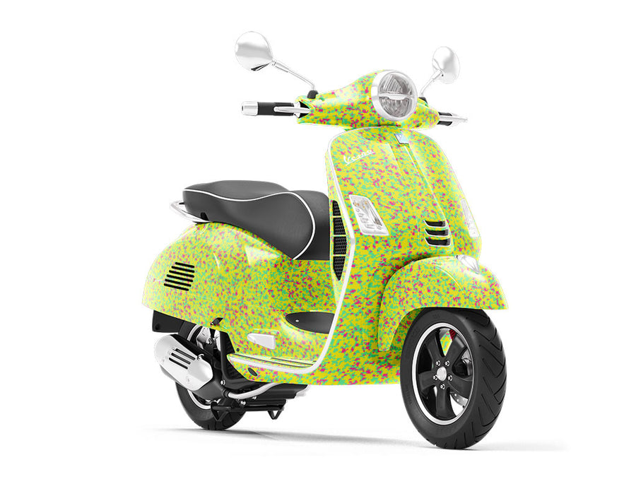 Fluorescent Signage Pixel Vespa Scooter Wrap Film