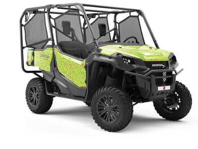 Fluorescent Signage Pixel Utility Vehicle Vinyl Wrap