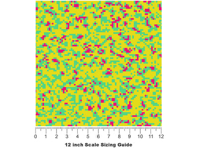 Fluorescent Signage Pixel Vinyl Film Pattern Size 12 inch Scale~Rwraps Fluorescent Signage Pixel Sizing Chart~2