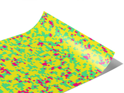 Fluorescent Signage Pixel Vinyl Wraps~Rwraps Series 914 Digitally Printed Vinyl Wrap~0