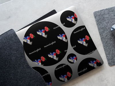 fluttering pixels bird DIY Laptop Stickers