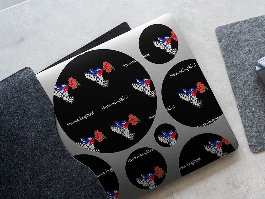 fluttering pixels bird DIY Laptop Stickers