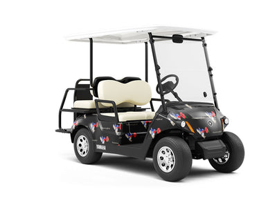 Fluttering Pixels Birds Wrapped Golf Cart