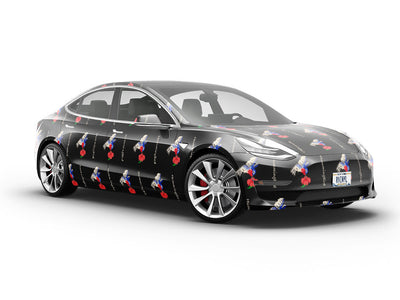 Fluttering Pixels Birds Vehicle Vinyl Wrap
