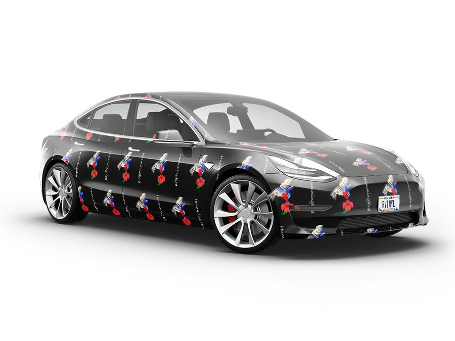 Fluttering Pixels Birds Vehicle Vinyl Wrap
